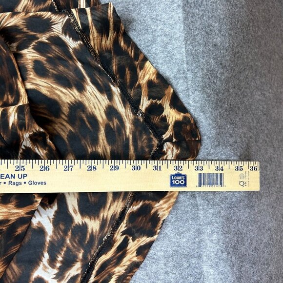 Show Me Your Mumu Overlay Tunic Top Women's Size Small Leopard Print Lightweight - Picture 7 of 8